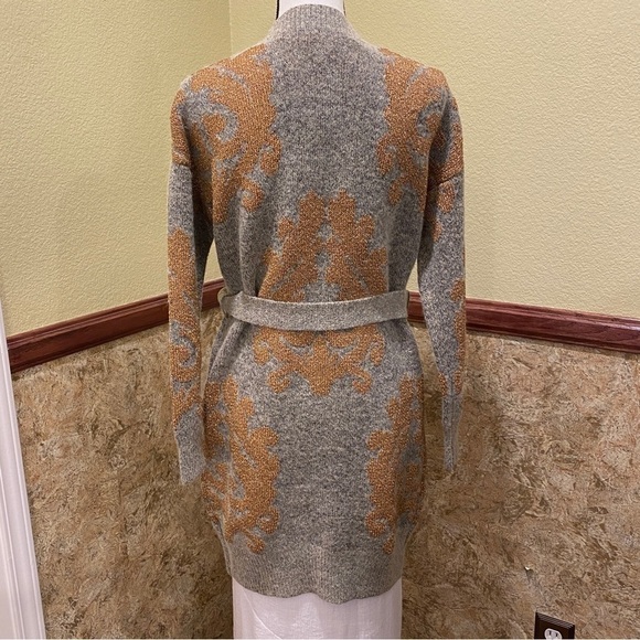 Lovestitch Sweater Winter Solstice Belted Cardigan Long Women’s Size Small Gray - Picture 6 of 14